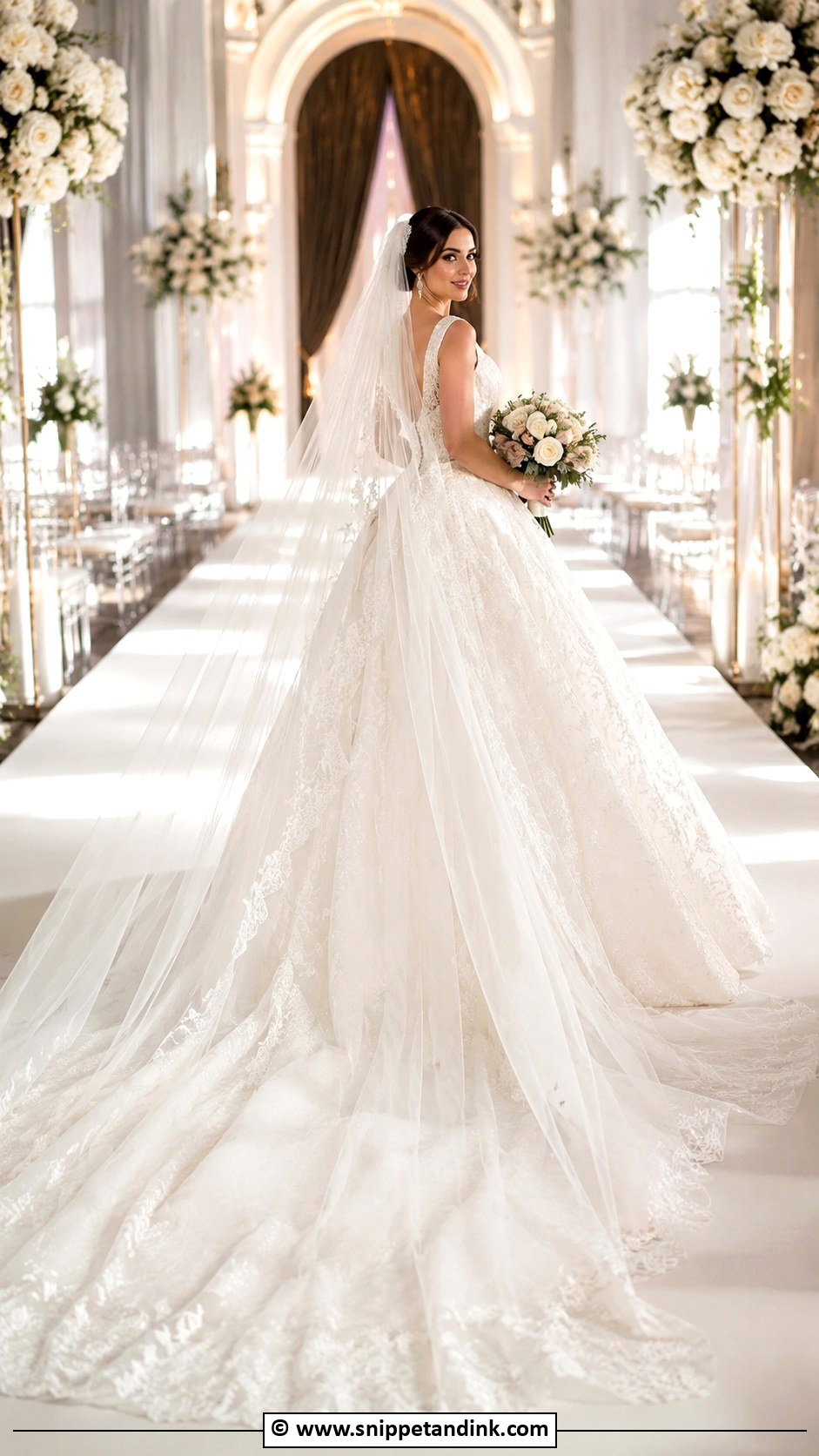Cathedral Veil Ball Gown Wedding Dress - Snippet and Ink - 30 Wedding Dresses Ball Gown