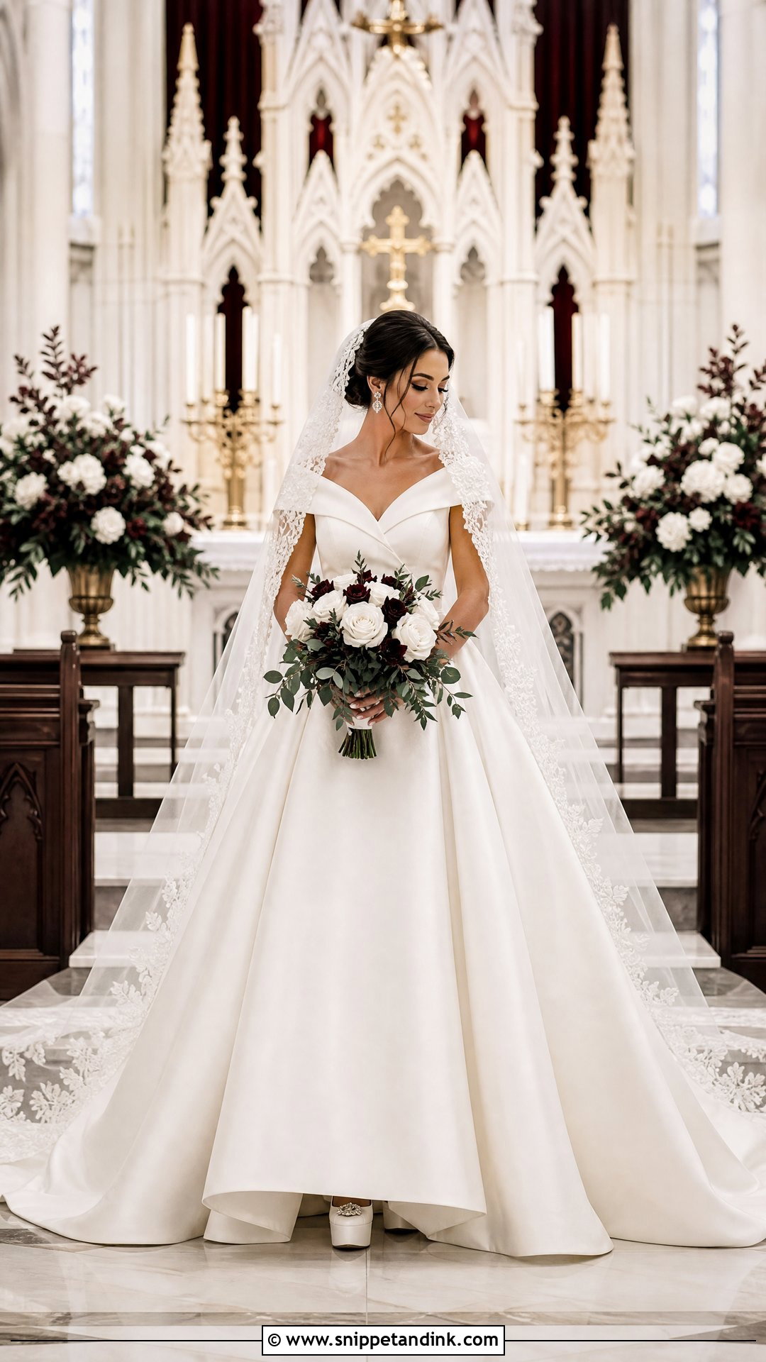 Cathedral Veil October Ball Gown - Snippet and Ink - 20 October Bride Ideas