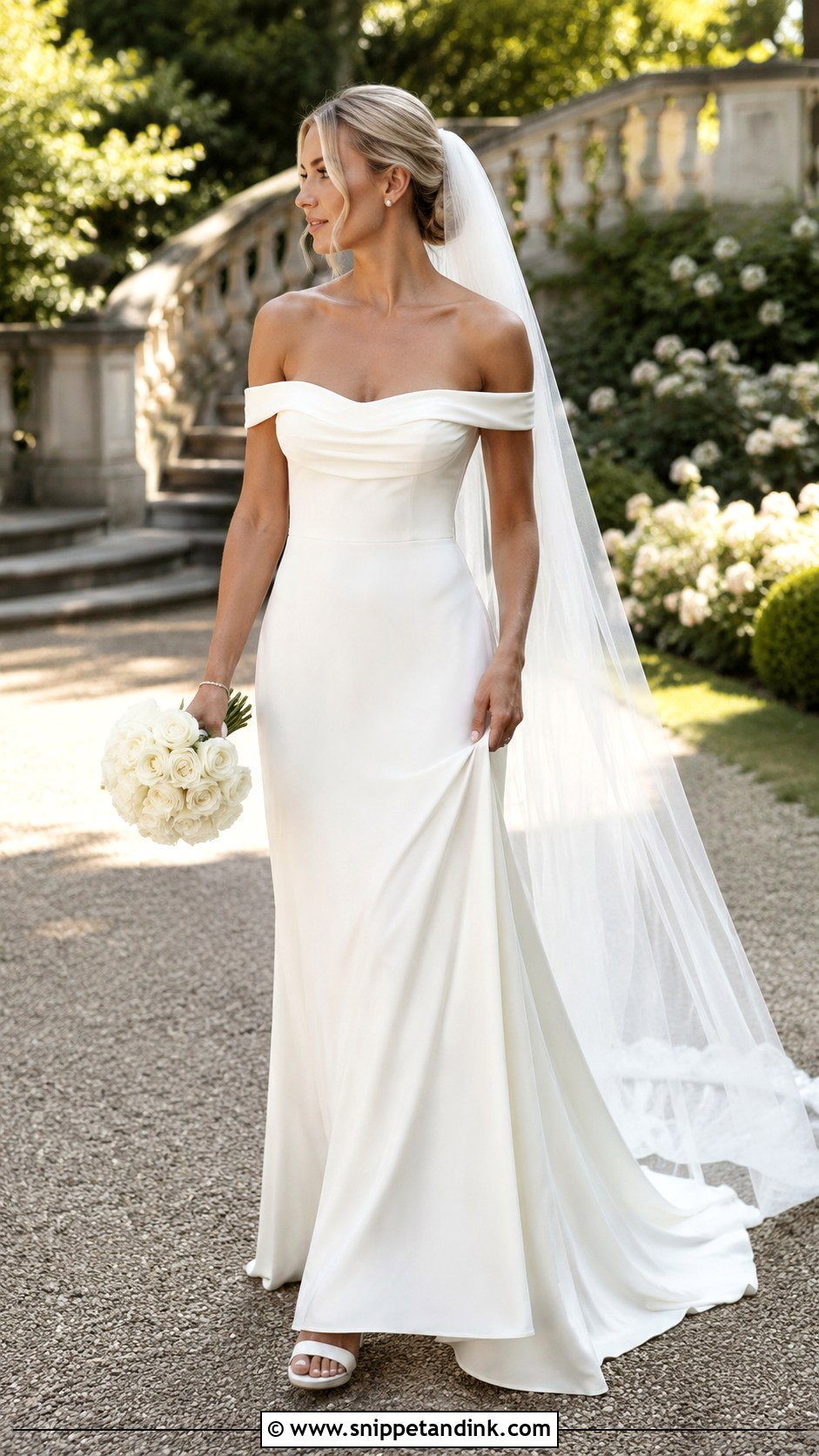 Catherine Deane Off Shoulder Wedding Dress - Snippet and Ink - 20 Catherine Deane Ideas