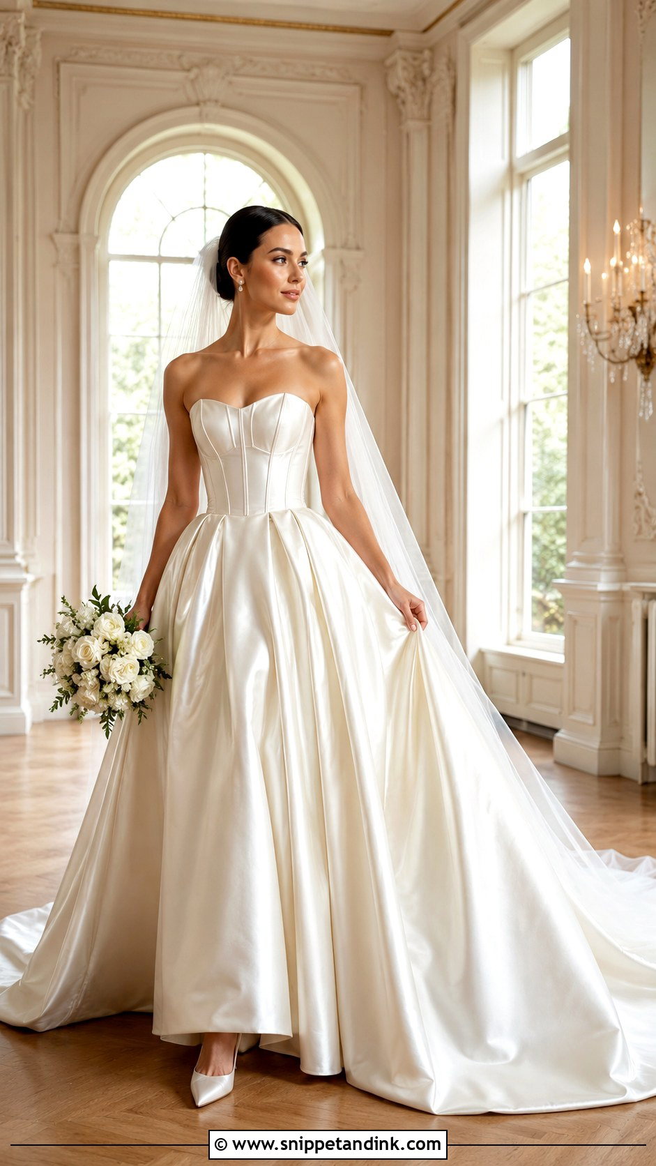 Catherine Rayner Silk Satin Ball Gown - Snippet and Ink - 20 Catherine Rayner Wedding Dress Ideas