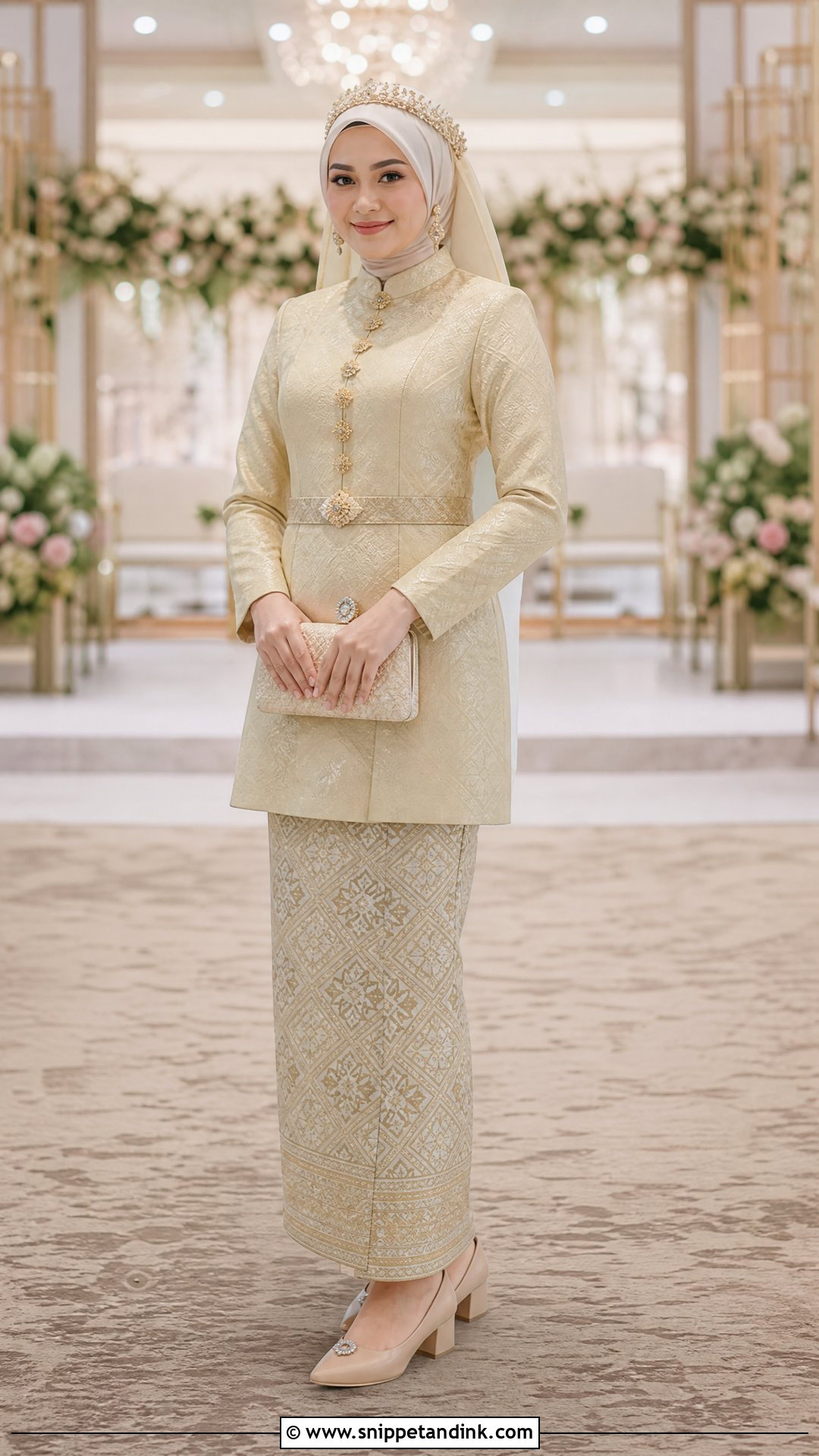 Cekak Musang Baju Kurung Malay Wedding Dress - Snippet and Ink - 20 Traditional Malay Wedding Dress Ideas