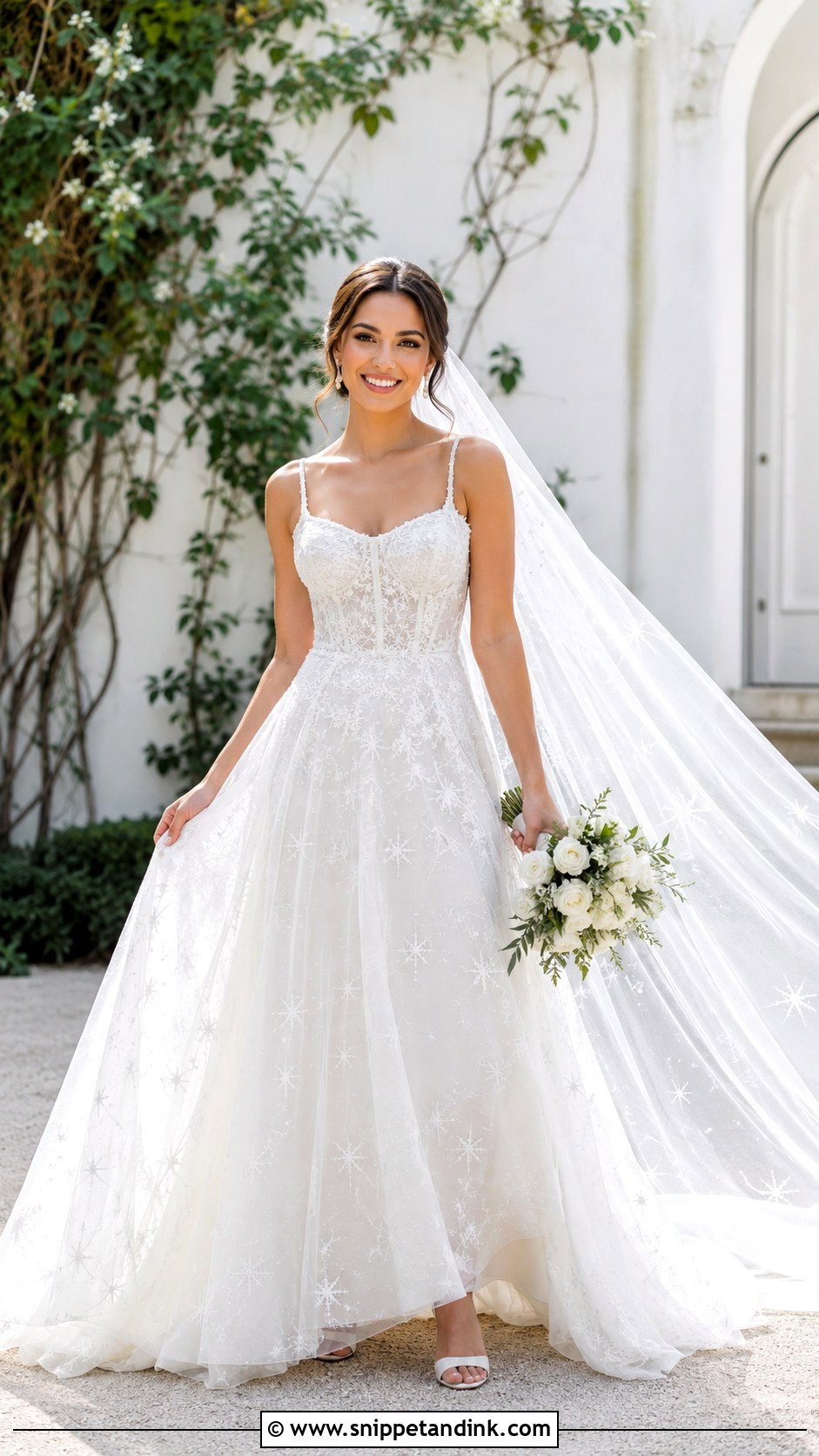 Celestial A Line Wedding Dress - Snippet and Ink - 30 Celestial Wedding Dress Ideas