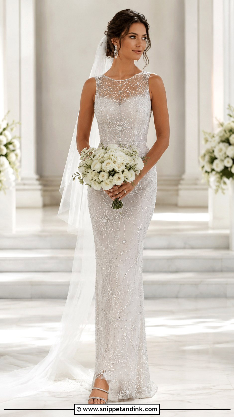 Celestial Beaded Wedding Dress - Snippet and Ink - 30 Celestial Wedding Dress Ideas