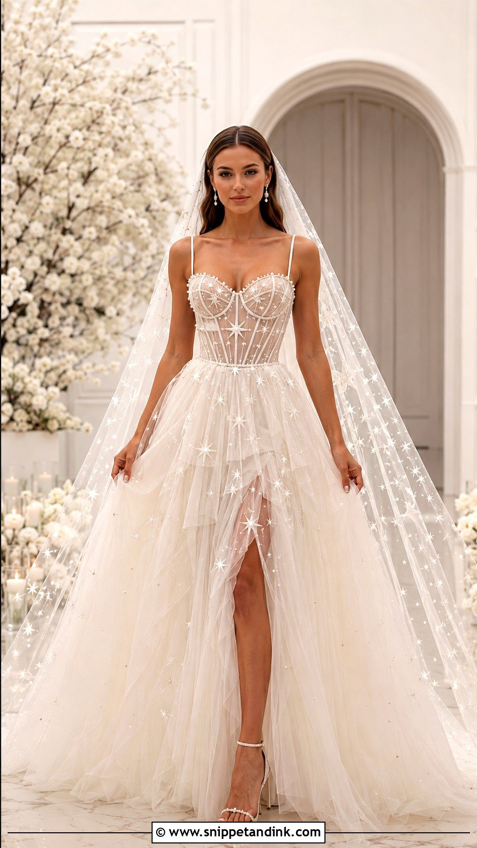 Celestial Corset Wedding Dress - Snippet and Ink - 30 Celestial Wedding Dress Ideas