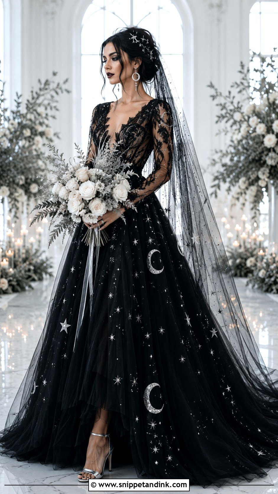 Celestial Emo Bride Outfit - Snippet and Ink - 20 Emo Bride Ideas