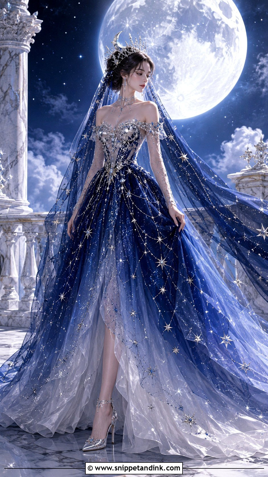 Celestial Fantasy Wedding Dress Art - Snippet and Ink - 20 Fantasy Wedding Dress Art Ideas