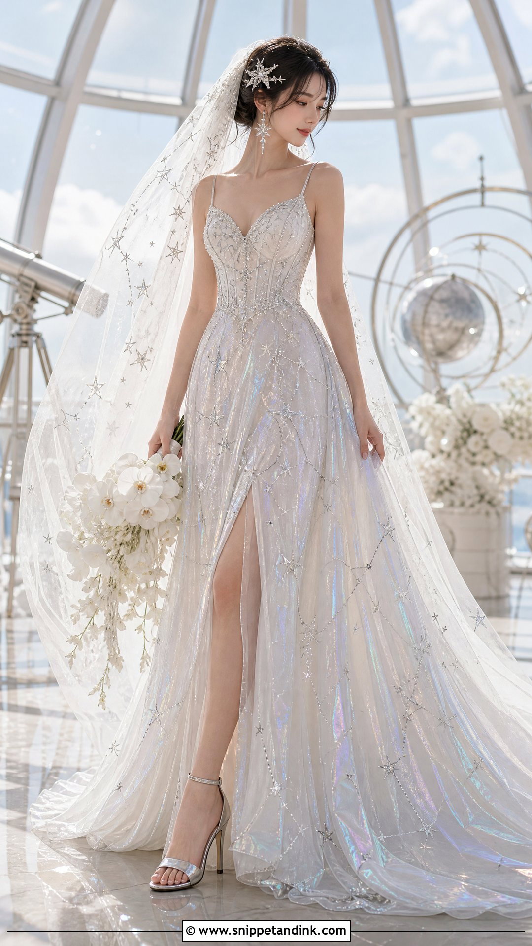 Celestial Iridescent Wedding Dress - Snippet and Ink - 25 Iridescent Wedding Dress Ideas