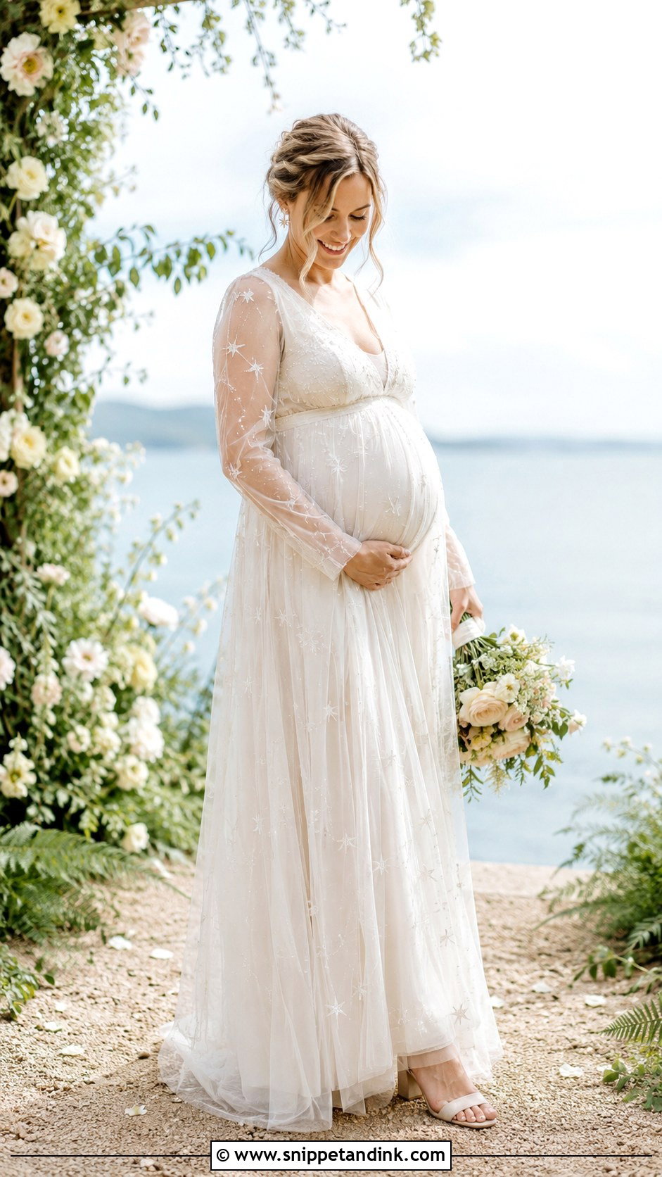 Celestial Maternity Wedding Dress - Snippet and Ink - 30 Celestial Wedding Dress Ideas