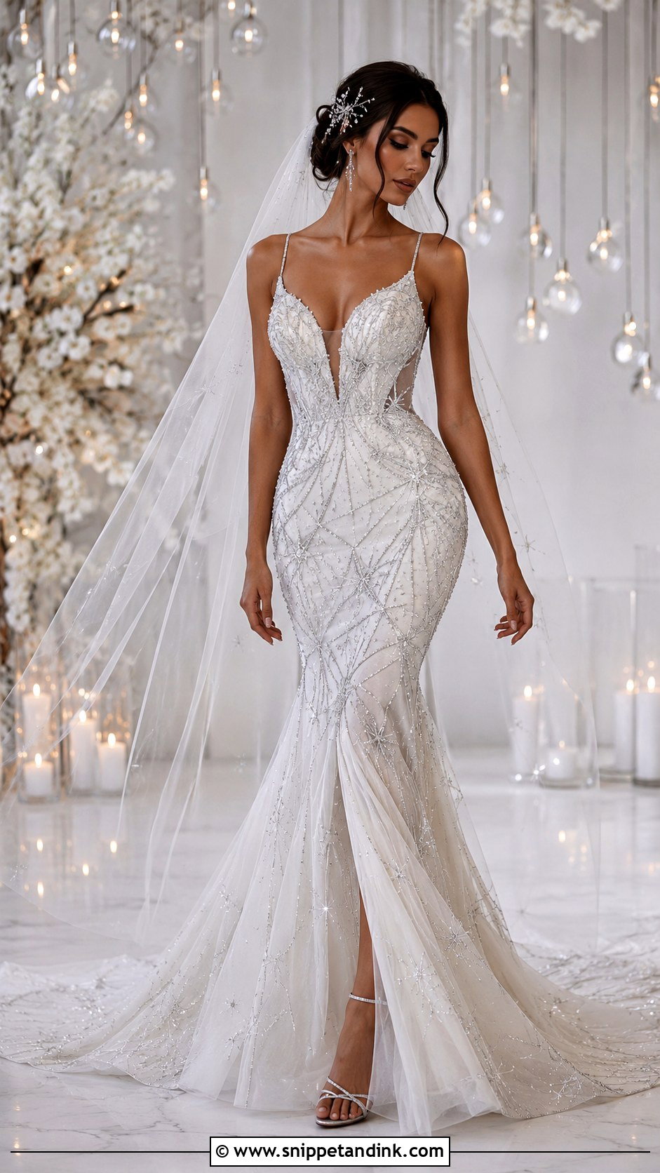 Celestial Mermaid Wedding Dress - Snippet and Ink - 30 Celestial Wedding Dress Ideas