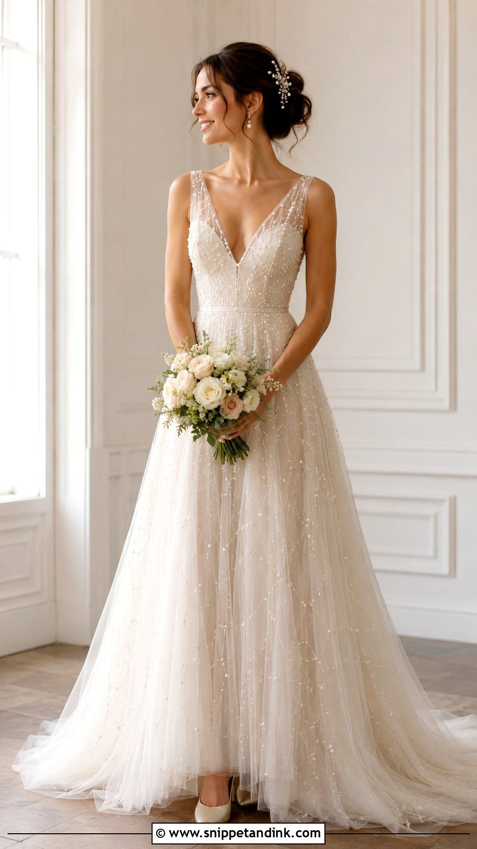 Celestial Pearl Wedding Dress - Snippet and Ink - 30 Celestial Wedding Dress Ideas