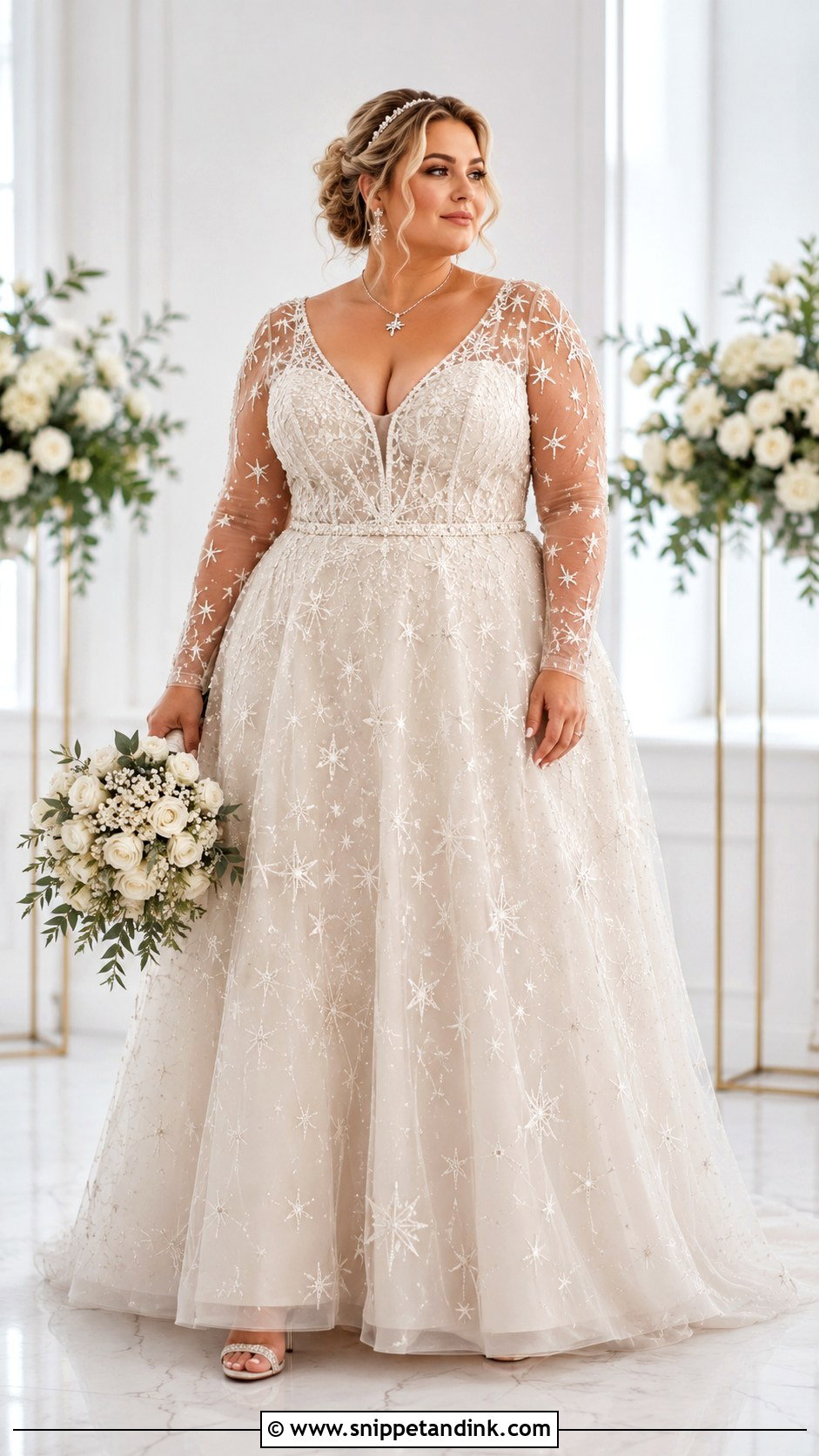 Celestial Plus Size Wedding Dress - Snippet and Ink - 30 Celestial Wedding Dress Ideas
