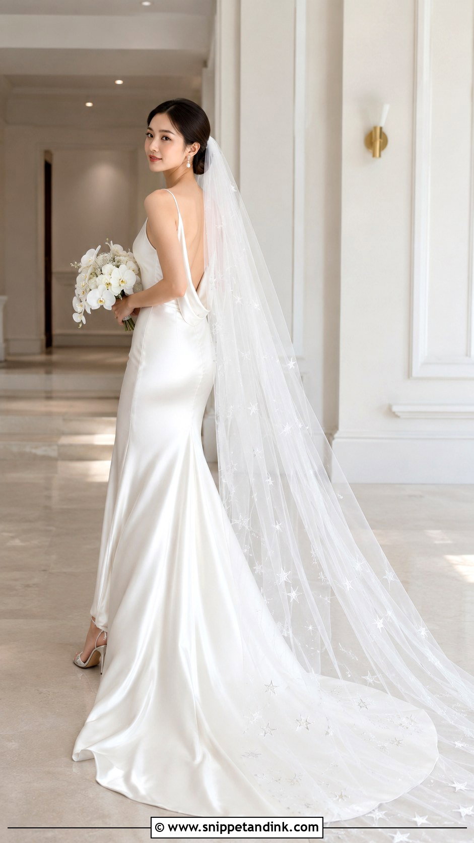 Celestial Satin Wedding Dress - Snippet and Ink - 30 Celestial Wedding Dress Ideas