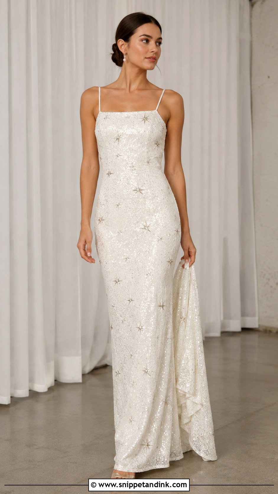 Celestial Sequin Wedding Dress - Snippet and Ink - 30 Celestial Wedding Dress Ideas