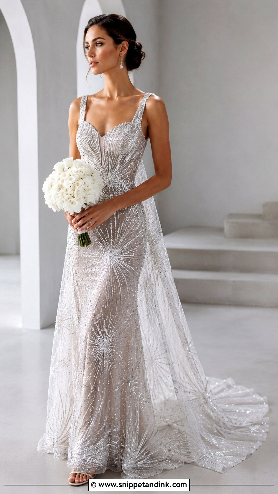 Celestial Silver Wedding Dress - Snippet and Ink - 30 Celestial Wedding Dress Ideas