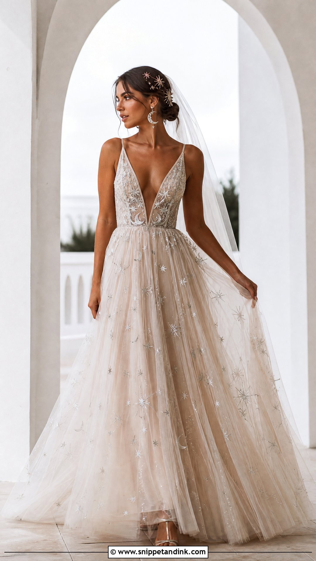 Celestial Star Wedding Gown - Snippet and Ink - 20 Whimsical Wedding Gown Ideas
