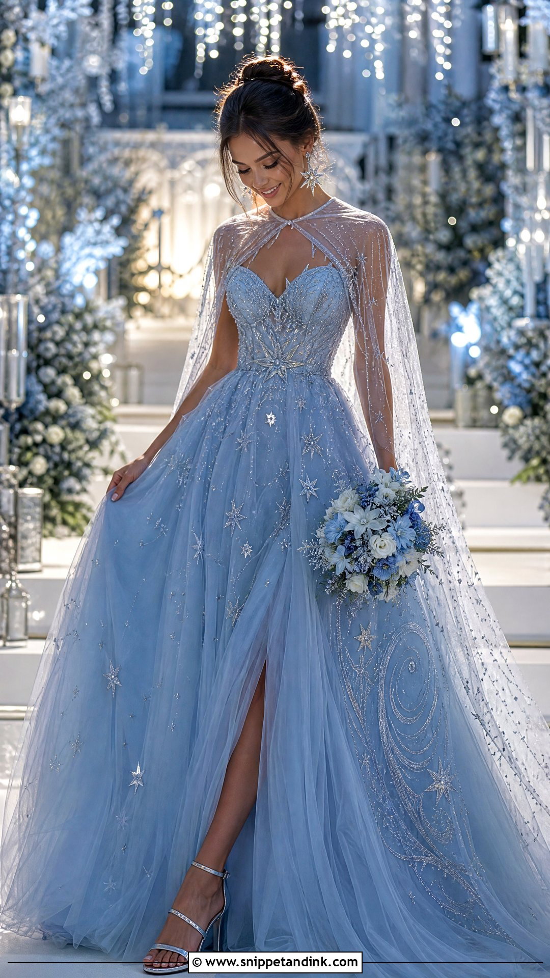 Celestial Stitch Wedding Dress - Snippet and Ink - 20 Stitch Wedding Dress Ideas