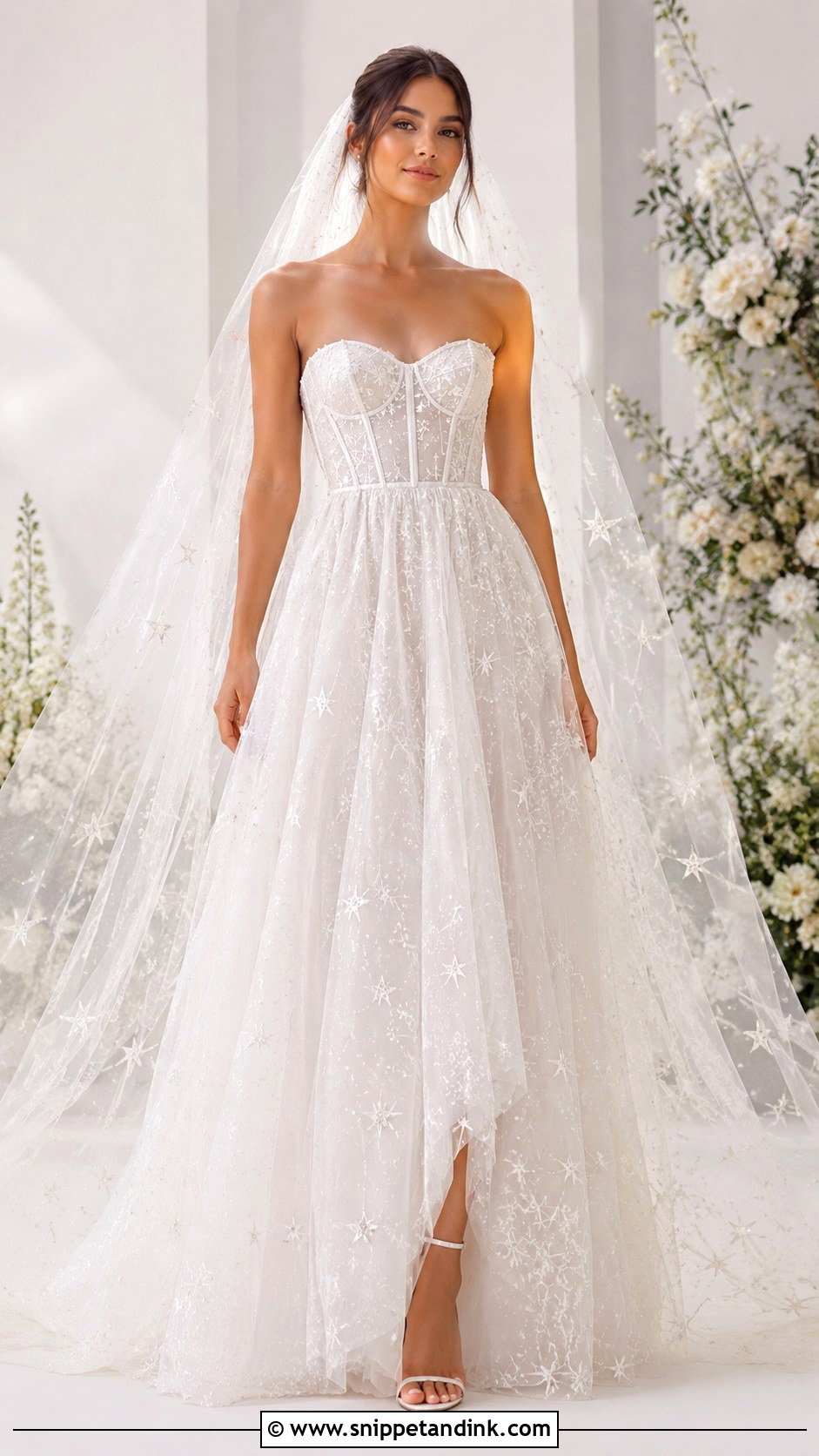 Celestial Strapless Wedding Dress - Snippet and Ink - 30 Celestial Wedding Dress Ideas