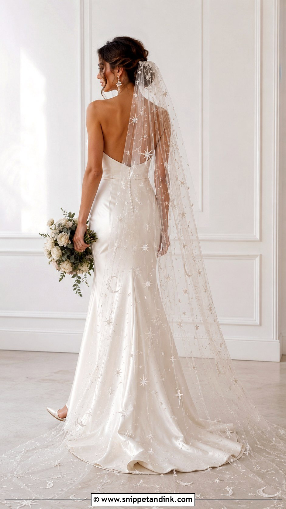 Celestial Veil Wedding Dress - Snippet and Ink - 30 Celestial Wedding Dress Ideas