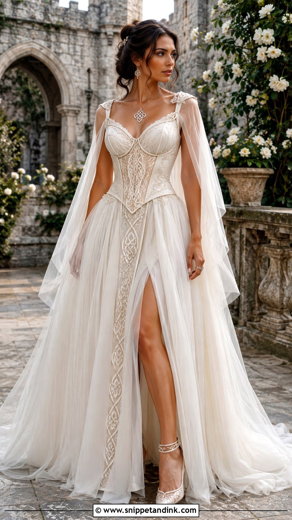 Celtic Corset Wedding Dress - Snippet and Ink - 20 Celtic Wedding Dresses
