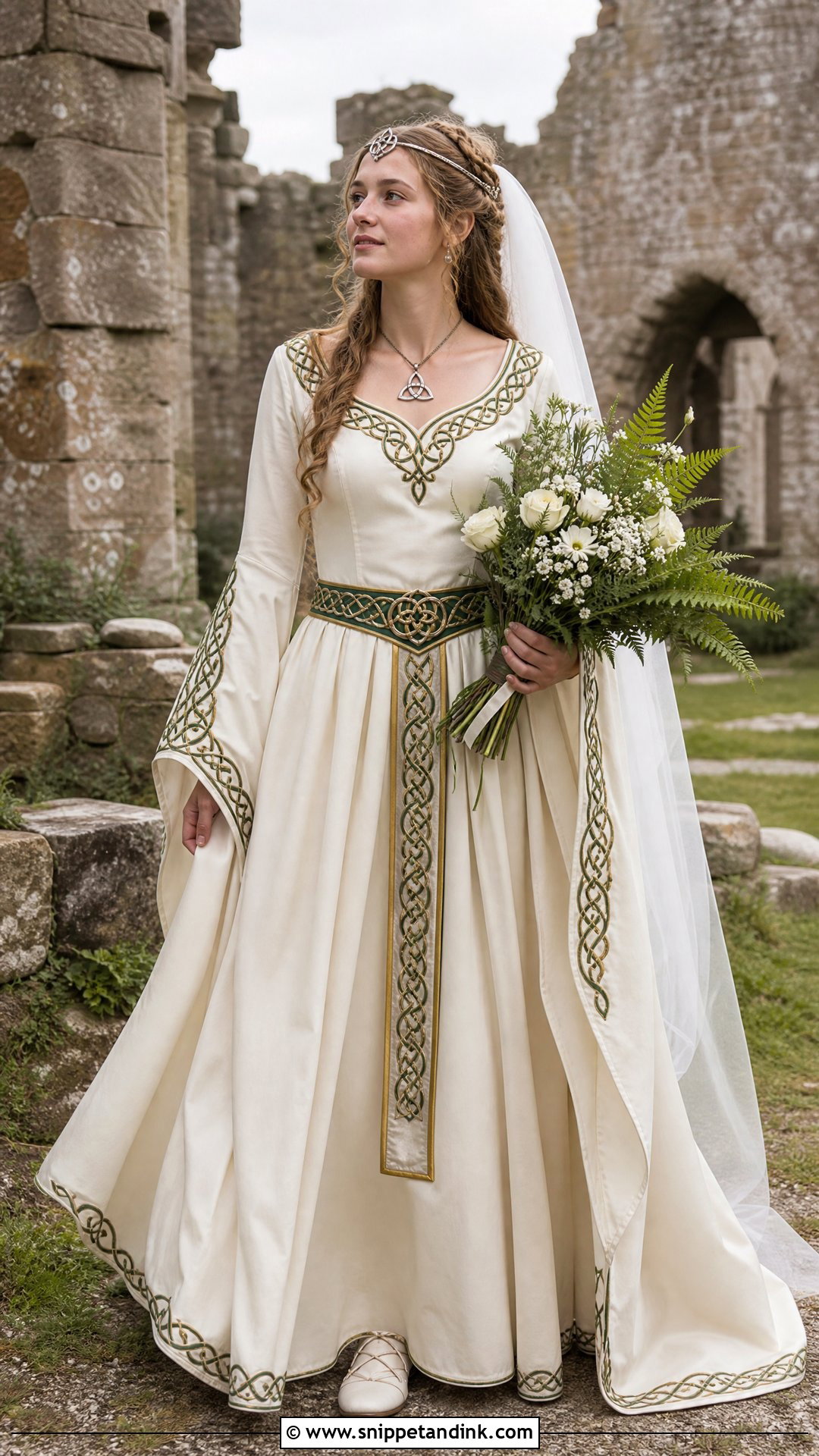 Celtic Knot Medieval Queen Wedding Dress - Snippet and Ink - 20 Medieval Queen Wedding Dress Ideas
