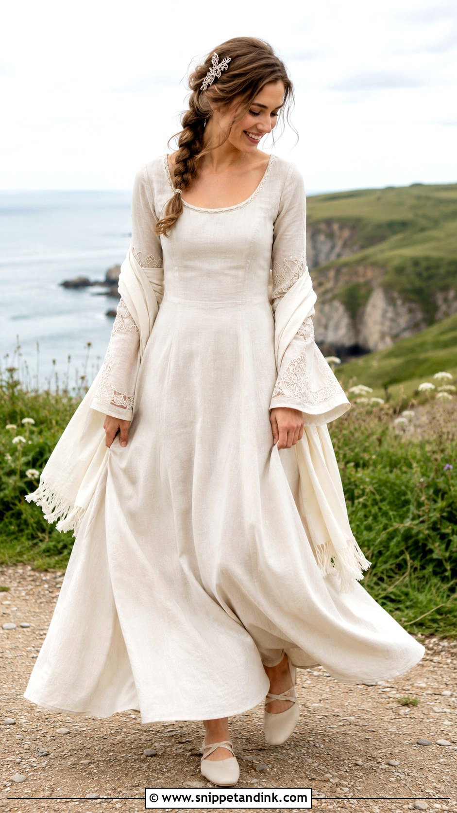 Celtic Linen Wedding Dress - Snippet and Ink - 20 Celtic Wedding Dresses