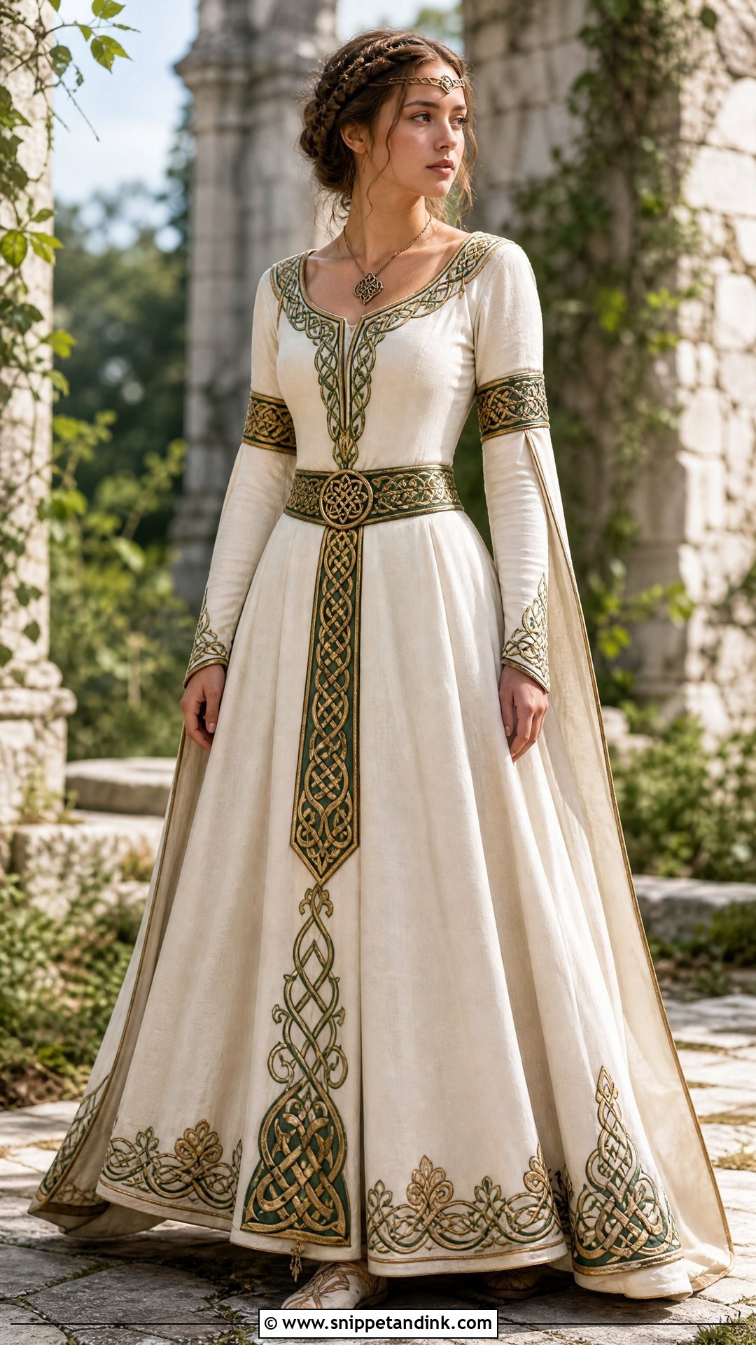 Celtic Medieval Fantasy Wedding Dress - Snippet and Ink - 25 Medieval Fantasy Wedding Dress Ideas