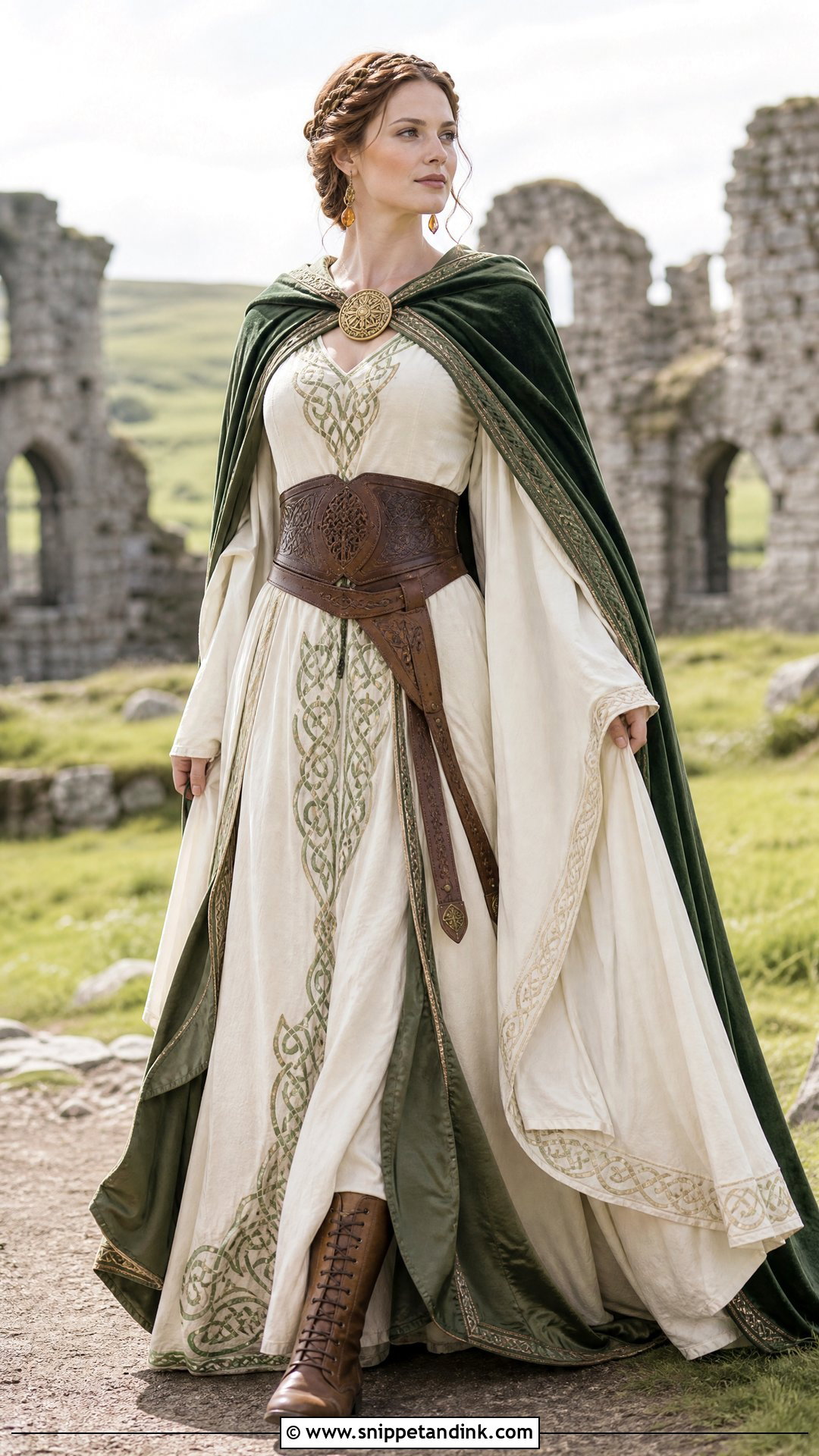 Celtic Warrior Wedding Dress With Knotwork - Snippet and Ink - 20 Warrior Wedding Dress Ideas