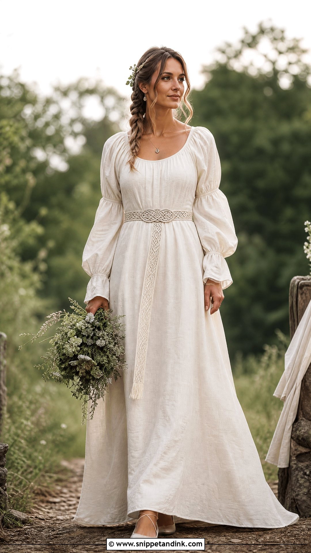 Celtic Wedding Dress With Linen Fabric - Snippet and Ink - 25 Celtic Wedding Dress Ideas