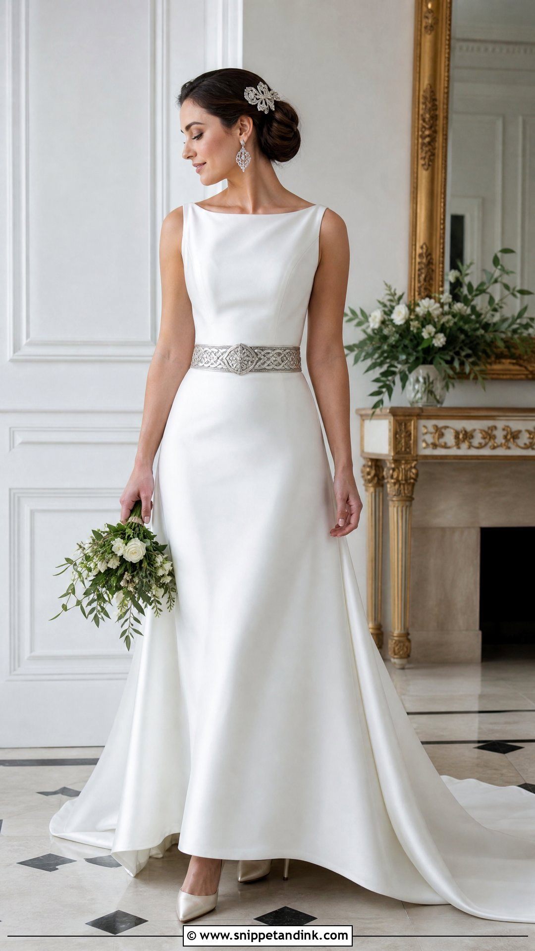 Celtic Wedding Dress With Silver Belt - Snippet and Ink - 25 Celtic Wedding Dress Ideas