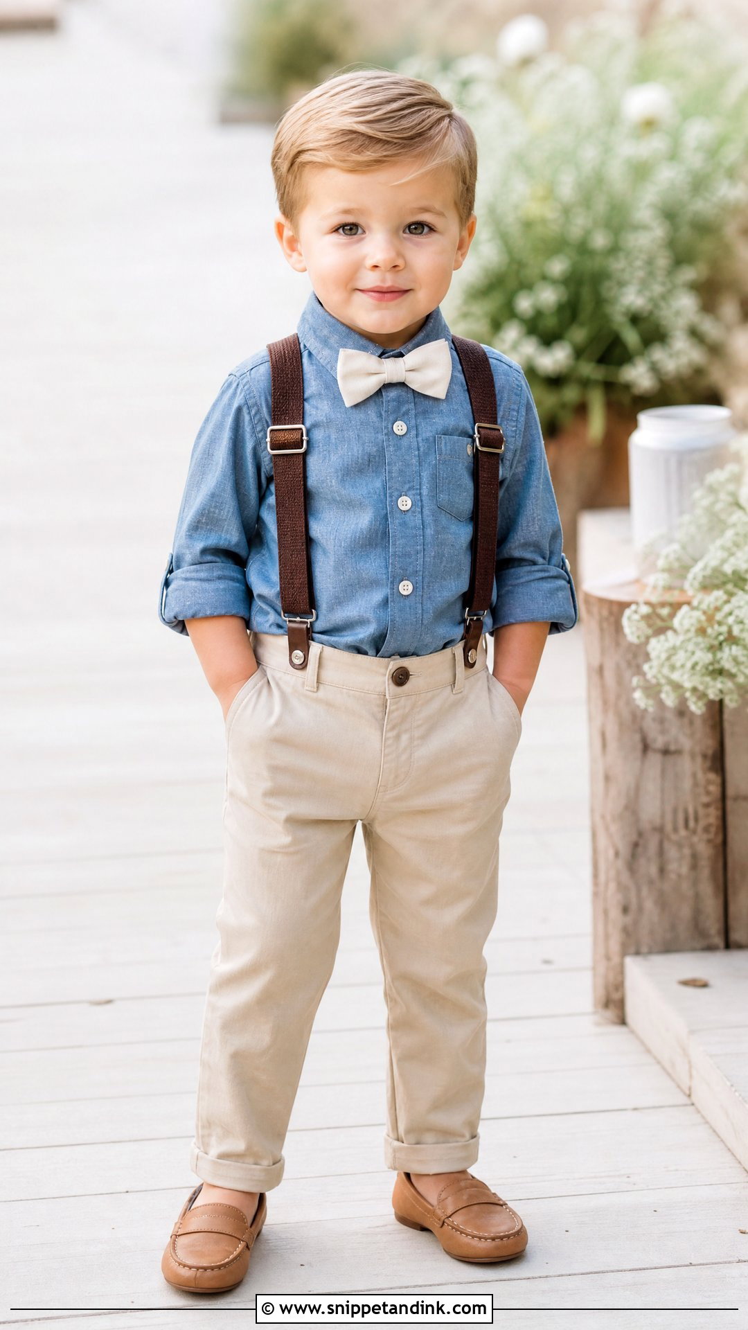 Chambray Shirt Toddler Ring Bearer Outfit - Snippet and Ink - 20 Toddler Ring Bearer Outfit Ideas