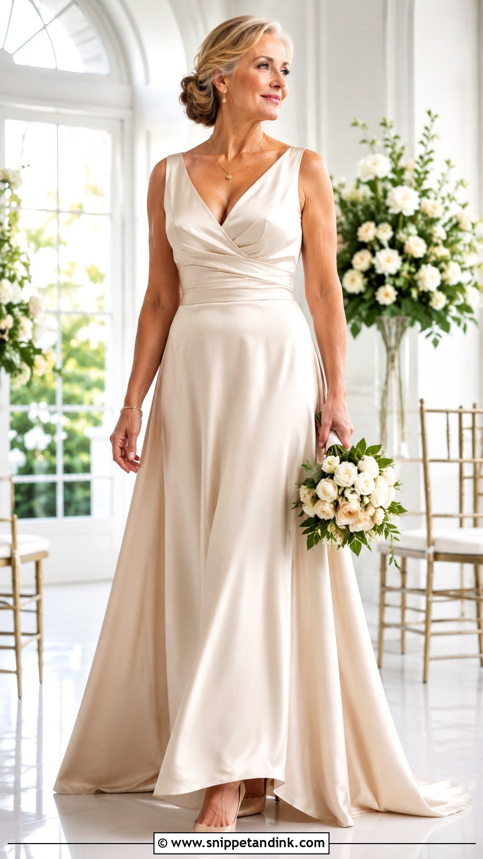 Champagne A Line Wedding Dress Over 40 - Snippet and Ink - 25 2nd Wedding Dress Over 40 Ideas