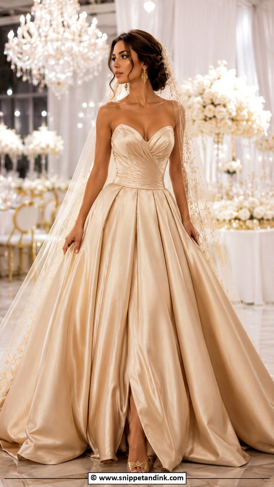 Champagne Ball Gown Wedding Dress - Snippet and Ink - 30 Wedding Dresses Ball Gown