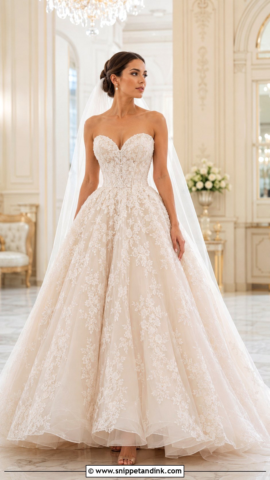 Champagne Ball Gown Wedding Dress - Snippet and Ink - 20 Big Ball Gown Wedding Dress Ideas