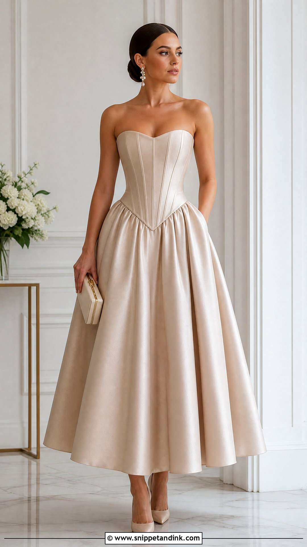 Champagne Basque Waist Princess Corset Dress - Snippet and Ink - 20 Princess Dress Corset Ideas