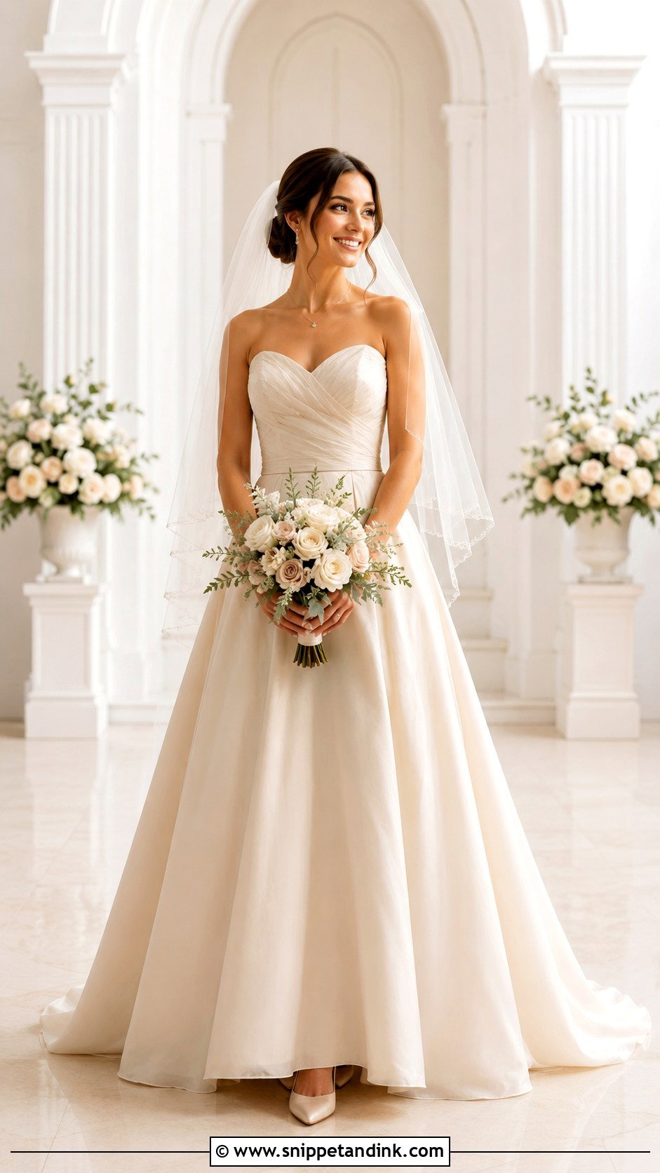 Champagne Beige A Line Wedding Dress - Snippet and Ink - 25 Champagne Beige Wedding Dress Ideas