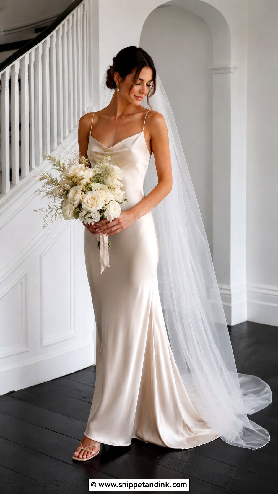 Champagne Beige Slip Wedding Dress - Snippet and Ink - 25 Champagne Beige Wedding Dress Ideas