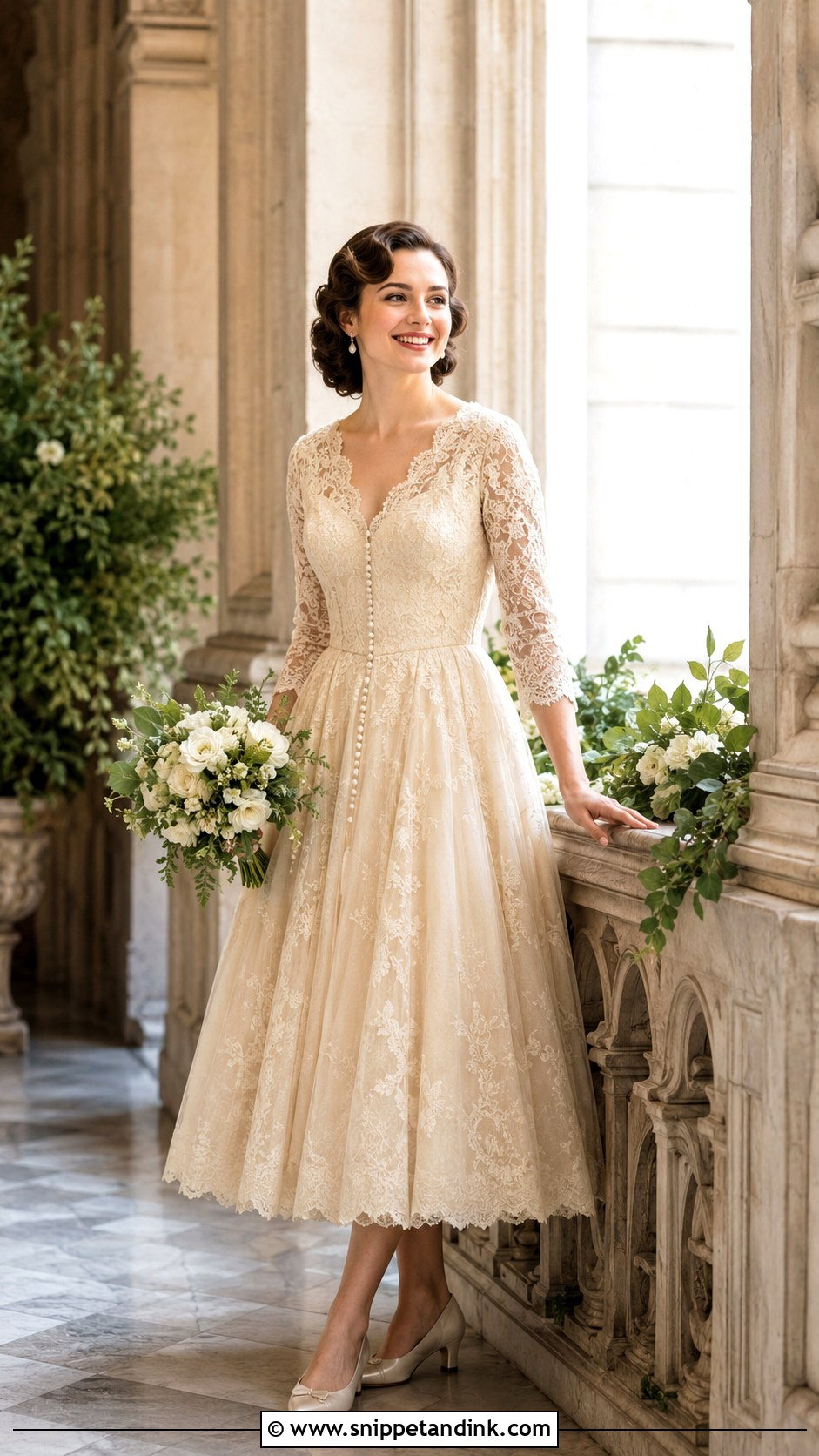 Champagne Beige Vintage Wedding Dress - Snippet and Ink - 25 Champagne Beige Wedding Dress Ideas
