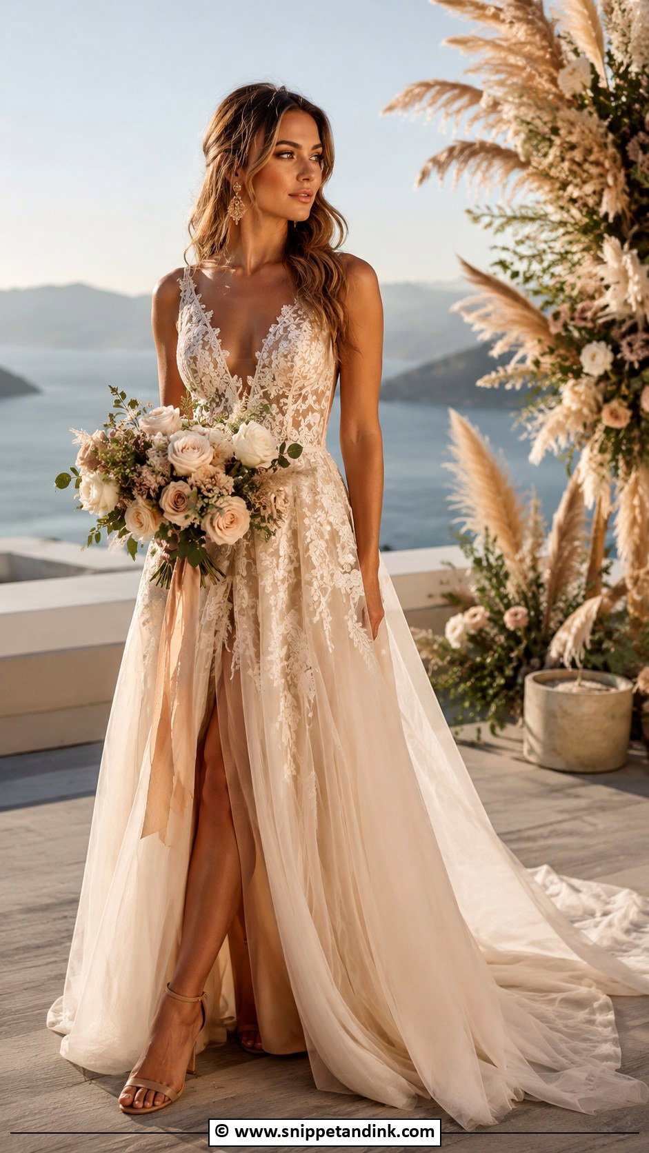 Champagne Bohemian Wedding Dress - Snippet and Ink - 25 Bohemian Wedding Dresses