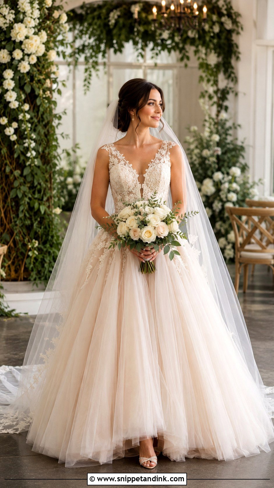 Champagne Bridal Ball Gown - Snippet and Ink - 20 Bridal Ball Gowns