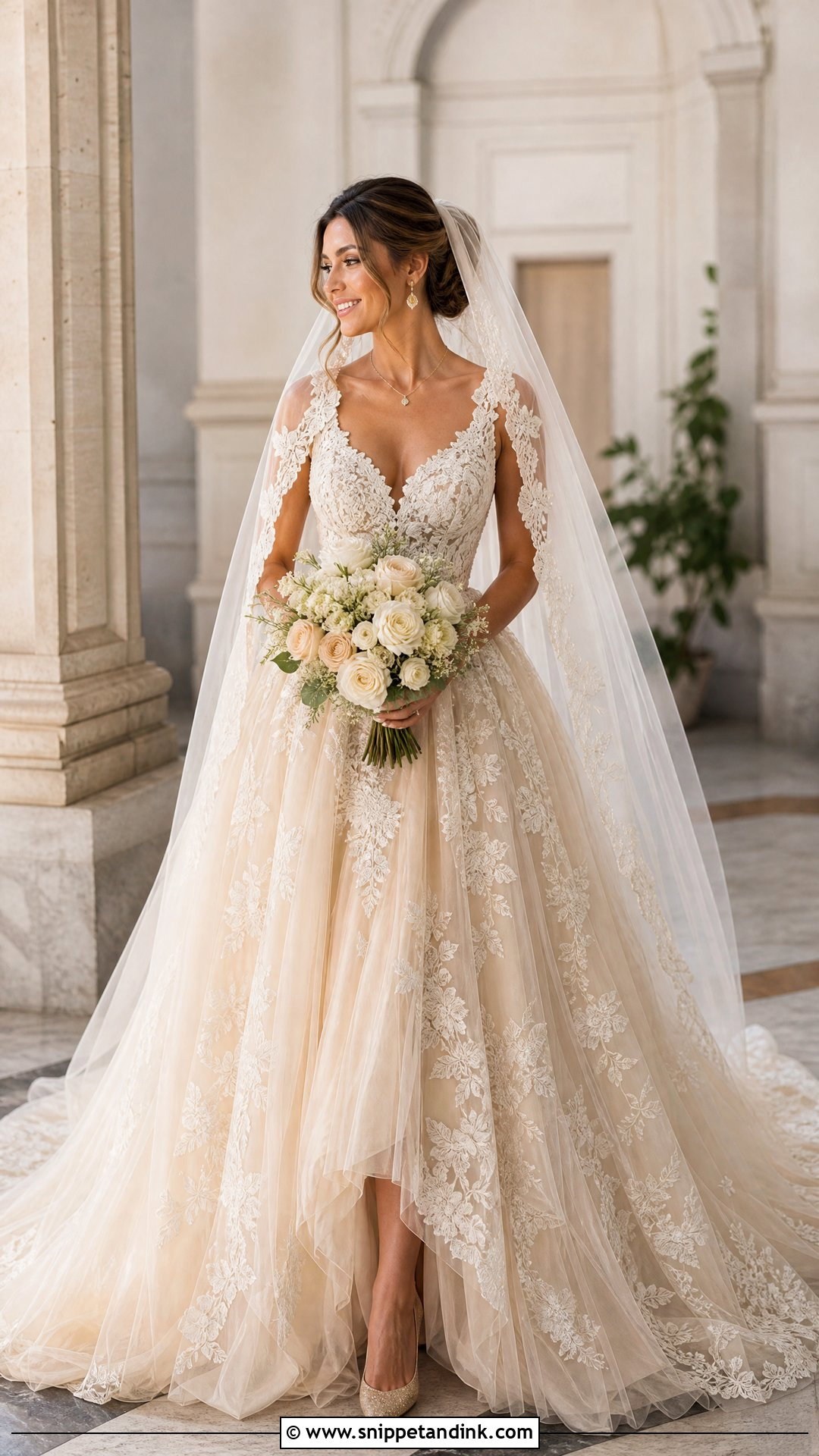 Champagne Bridal Ball Gown - Snippet and Ink - 25 Bridal Ball Gown Ideas