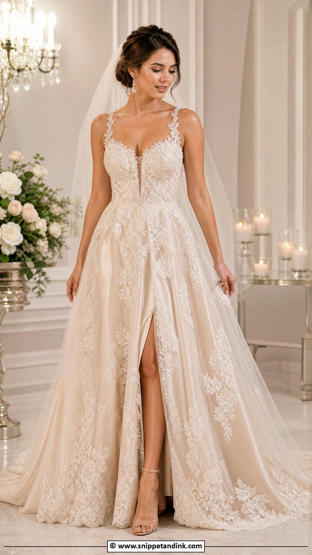 Champagne Bridal Dress - Snippet and Ink - 35 Bridal Dress Ideas