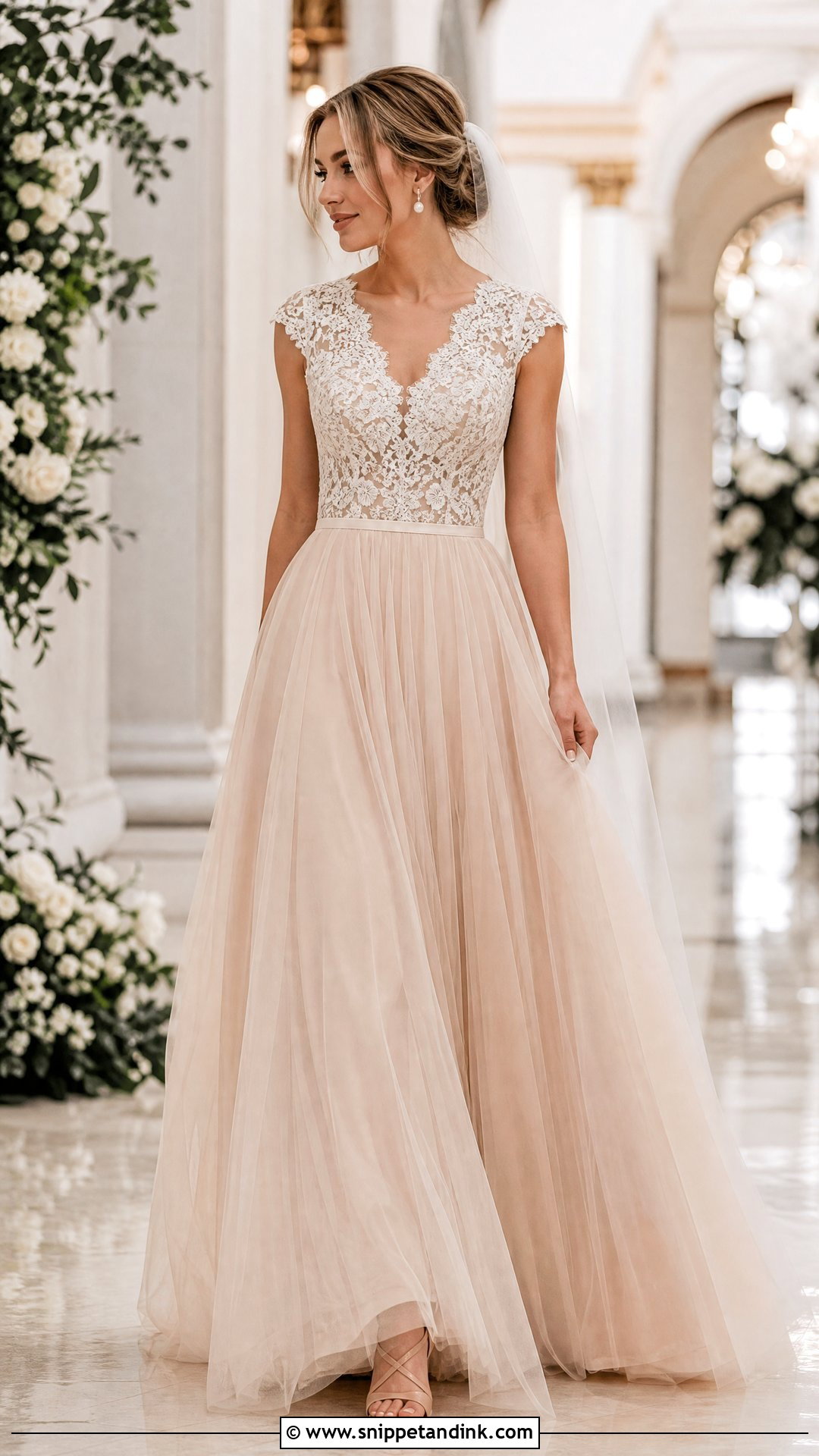 Champagne Bridal Skirt With Ivory Top - Snippet and Ink - 20 Bridal Skirt Ideas