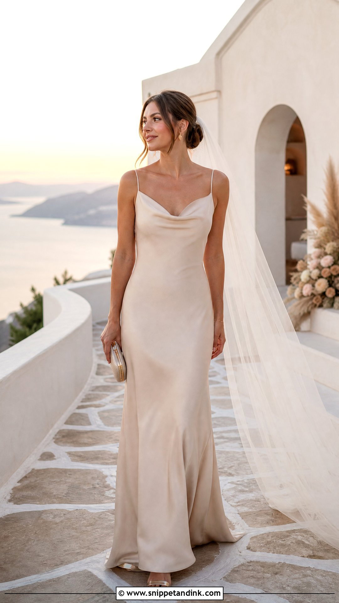 Champagne Bridal Slip Dress - Snippet and Ink - 20 Bridal Slip Dress Ideas