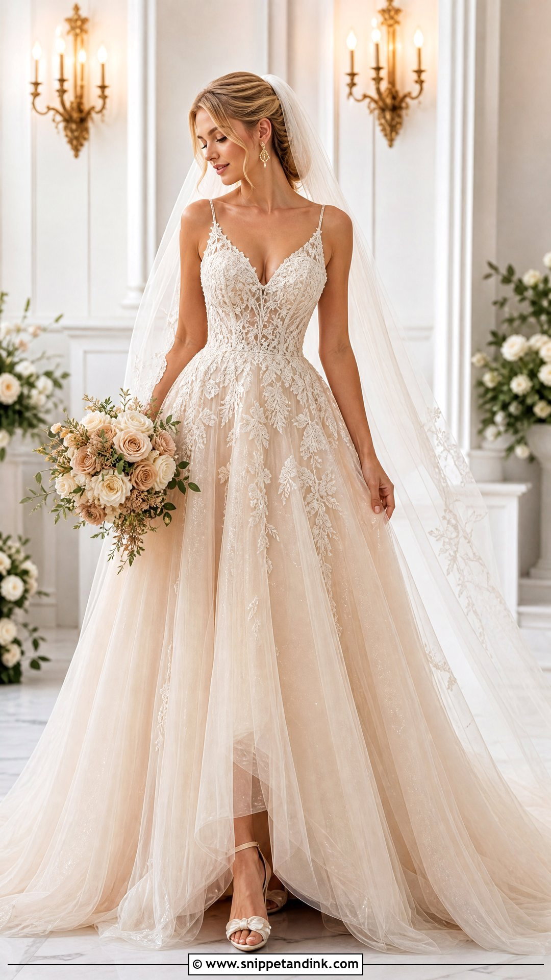 Champagne Bridal Wedding Dress - Snippet and Ink - 25 Bridal Wedding Dresses