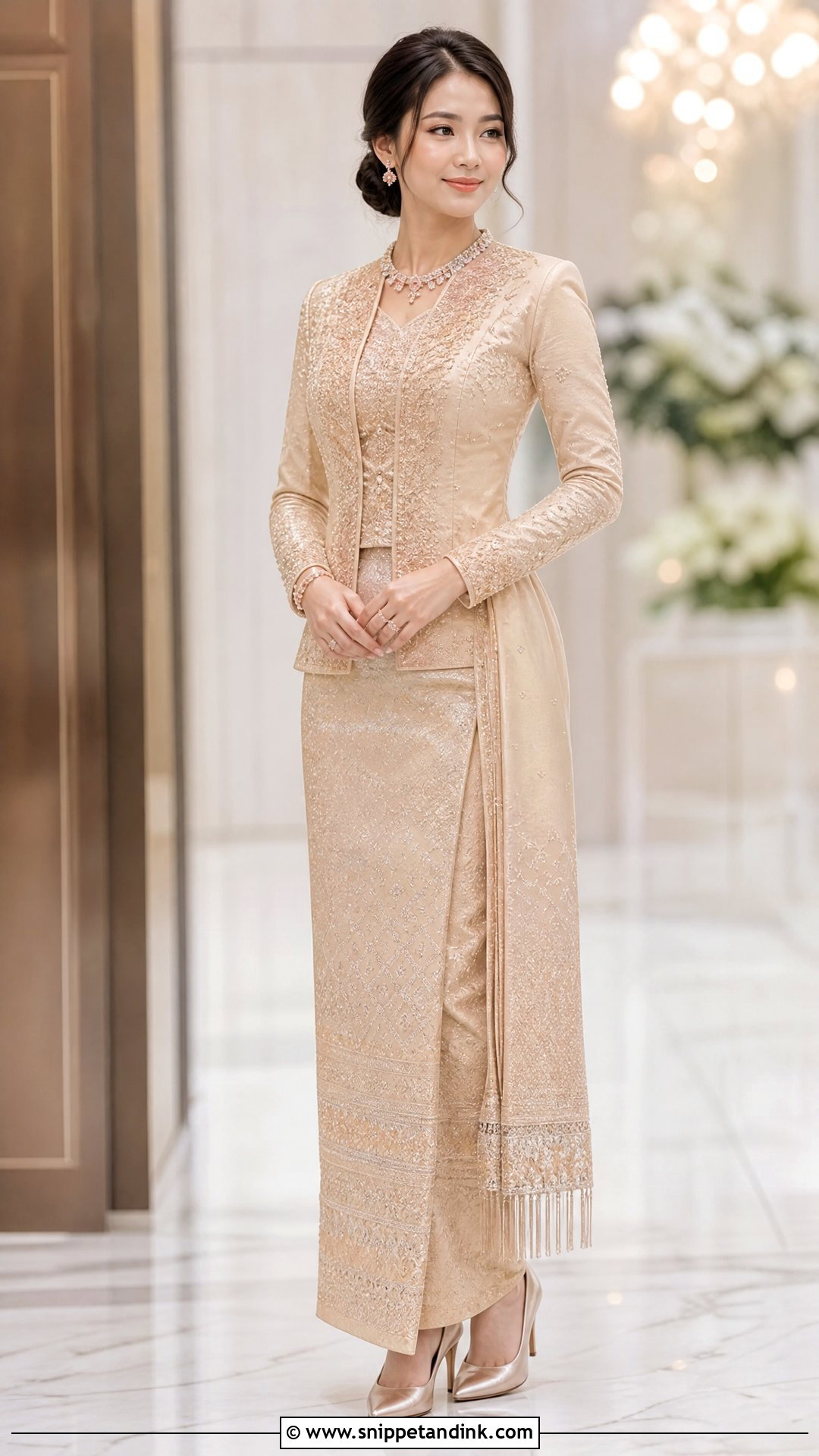 Champagne Burmese Wedding Dress - Snippet and Ink - 25 Burmese Wedding Dress Ideas