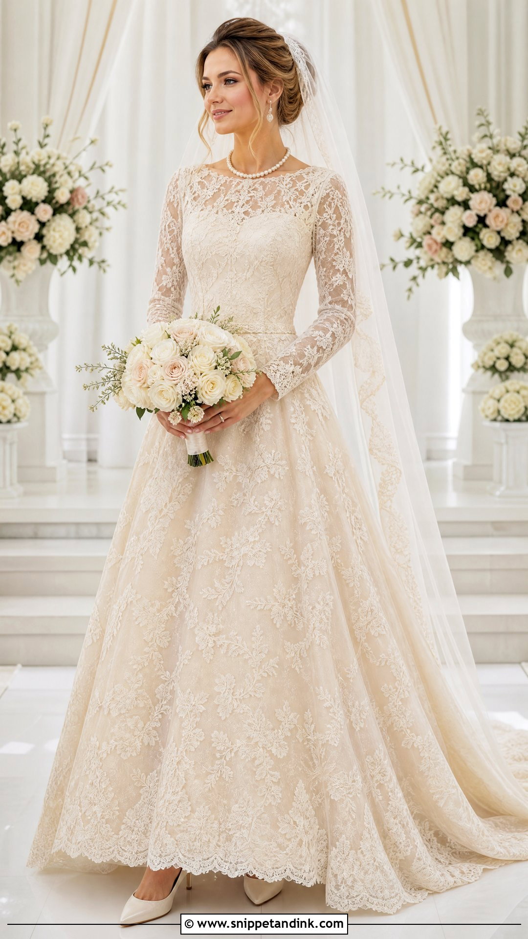 Champagne Christian Bride Gown - Snippet and Ink - 25 Christian Bride Gowns