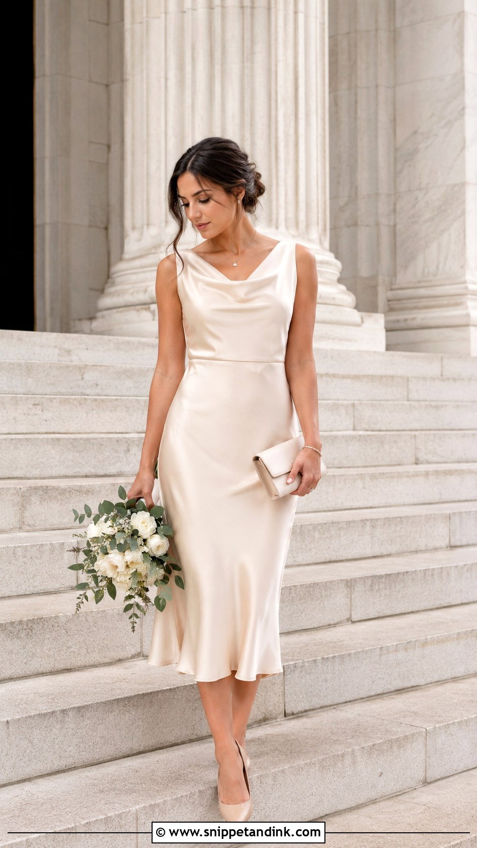 Champagne Courthouse Wedding Dress - Snippet and Ink - 25 Courthouse Wedding Dresses