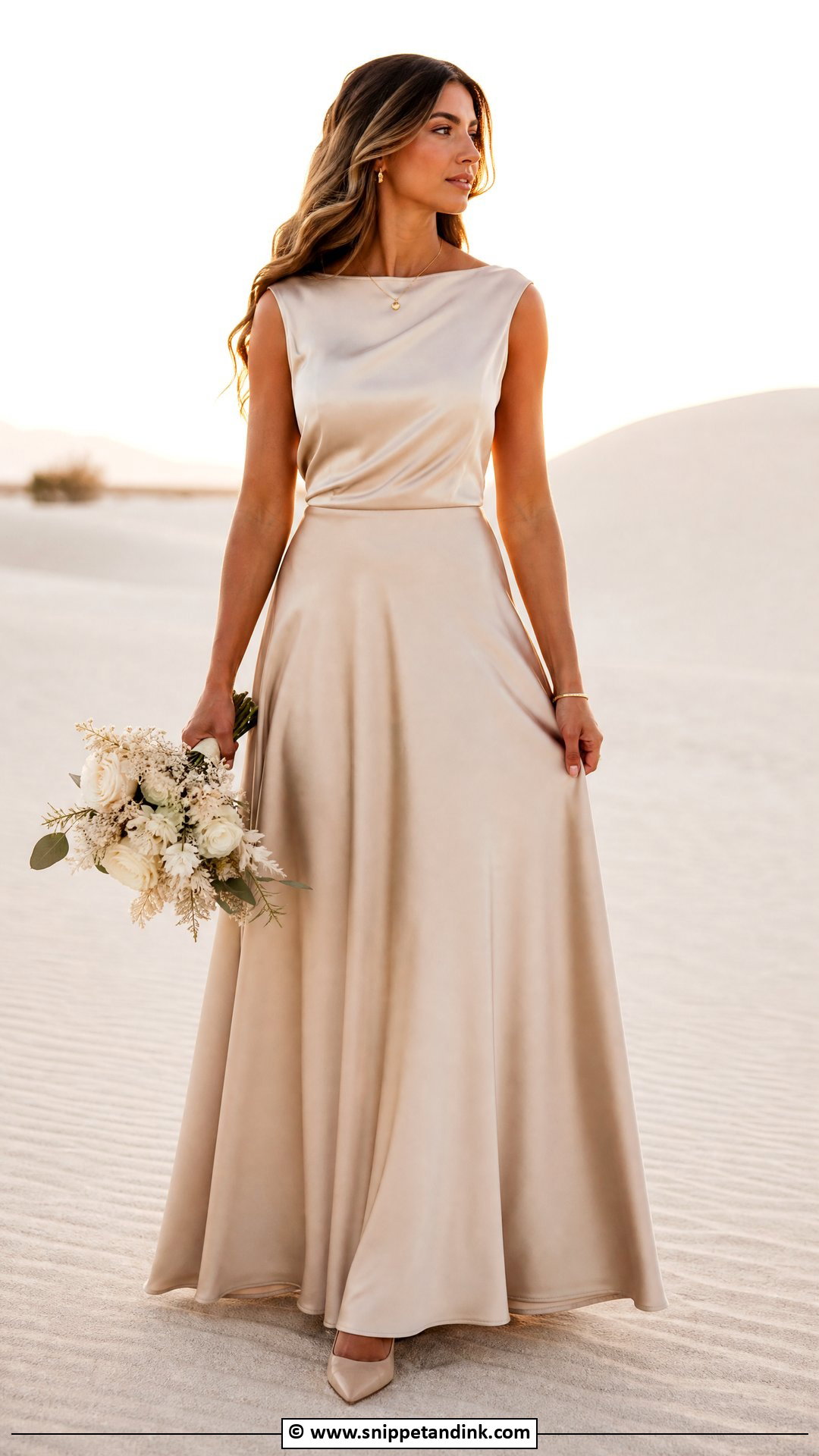 Champagne Elopement Dress - Snippet and Ink - 35 Elopement Dress Ideas