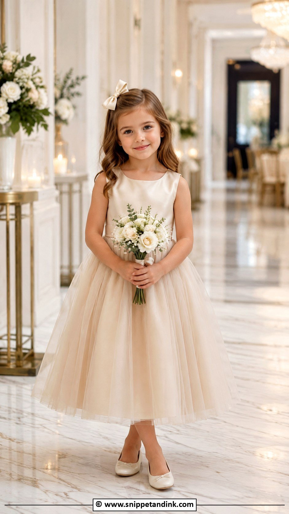 Champagne Flower Girl Dress - Snippet and Ink - 30 Wedding Dresses for Kids