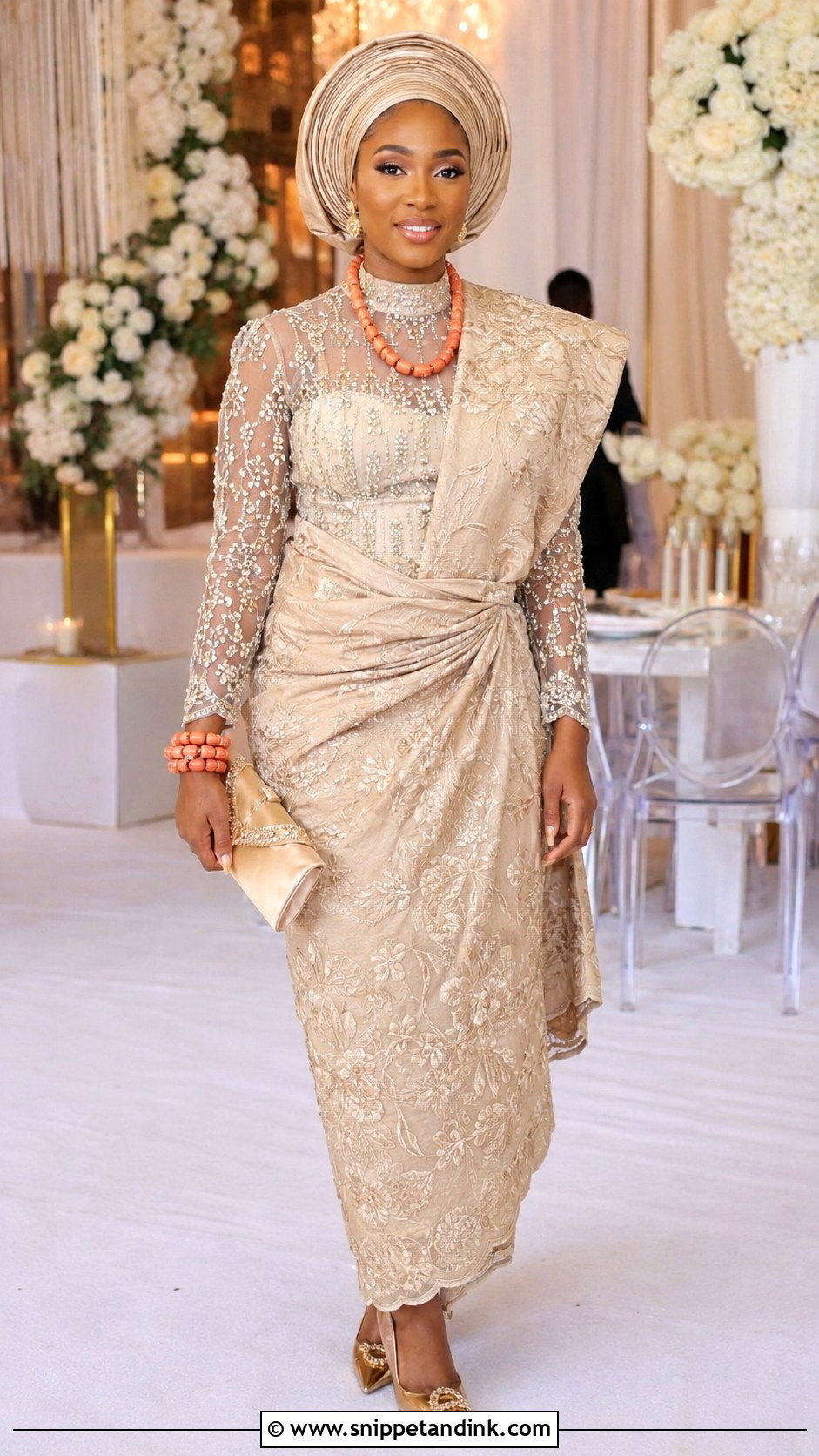 Champagne George Outfit For Bride - Snippet and Ink - 20 George Outfit for Bride Ideas